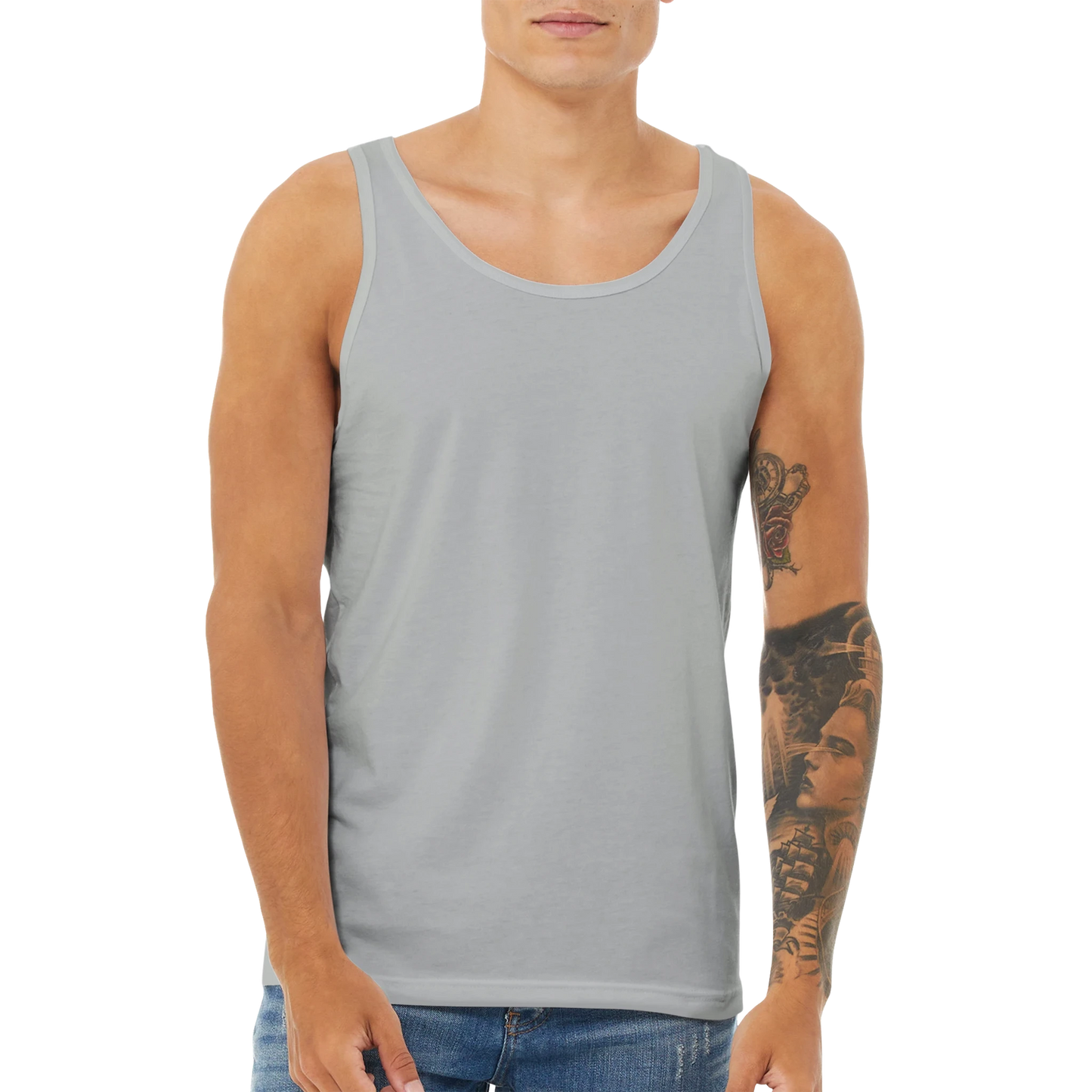 Débardeur unisexe premium uni avec logo sur le dos MolossDesign