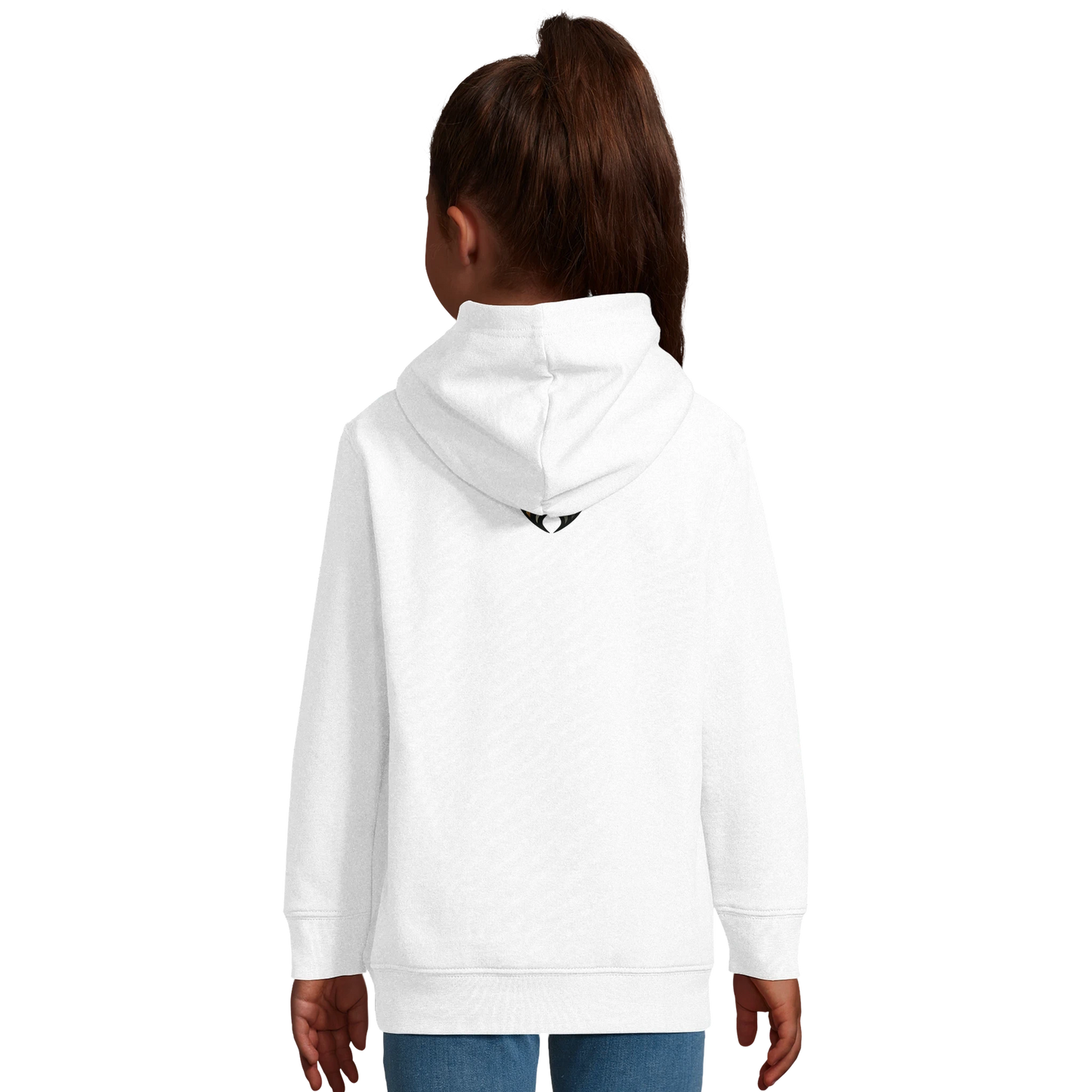 Sweat-shirt enfant mélange recyclé tête Cane Corso 1 avec logo sur le dos MolossDesign