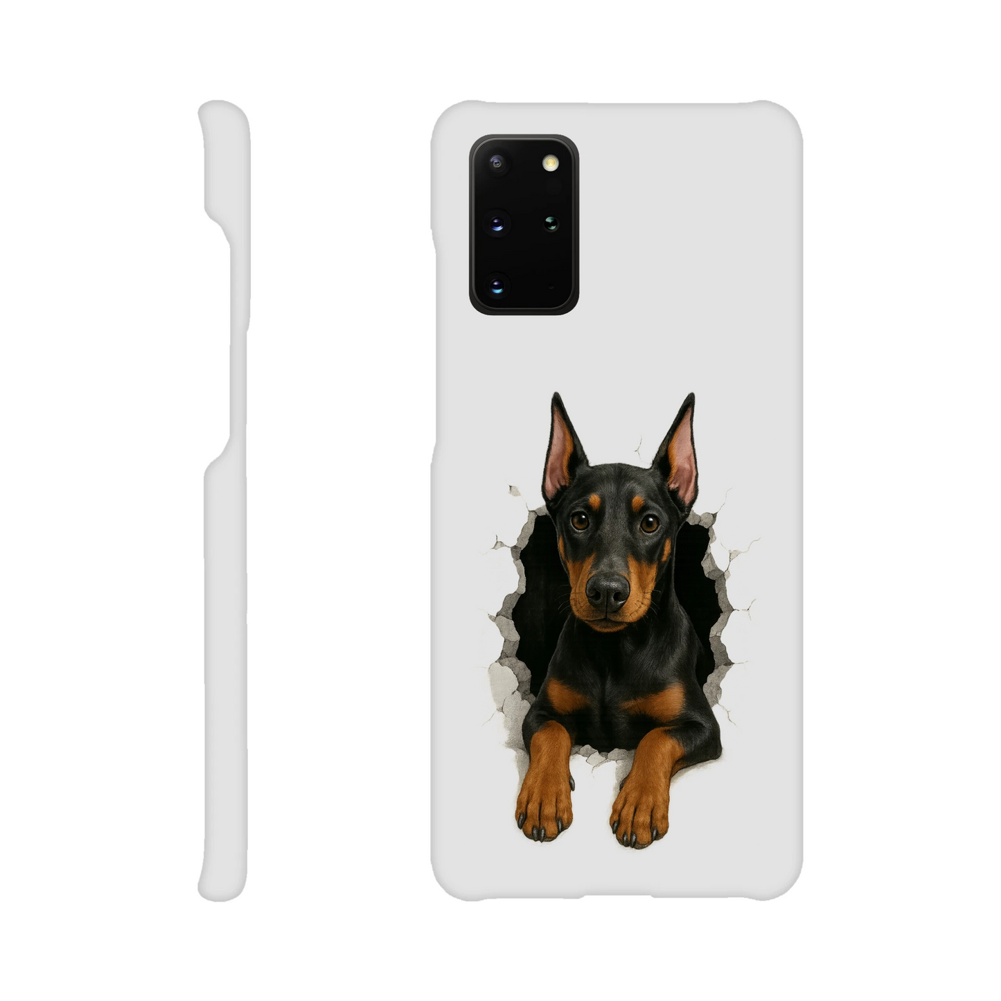 Coque de téléphone pour Samsung Galaxy S-Dobermann trou mur