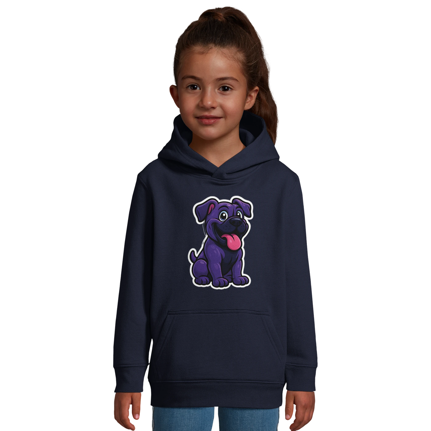 Sweat-shirt à capuche enfant bleu Cane Corso humour