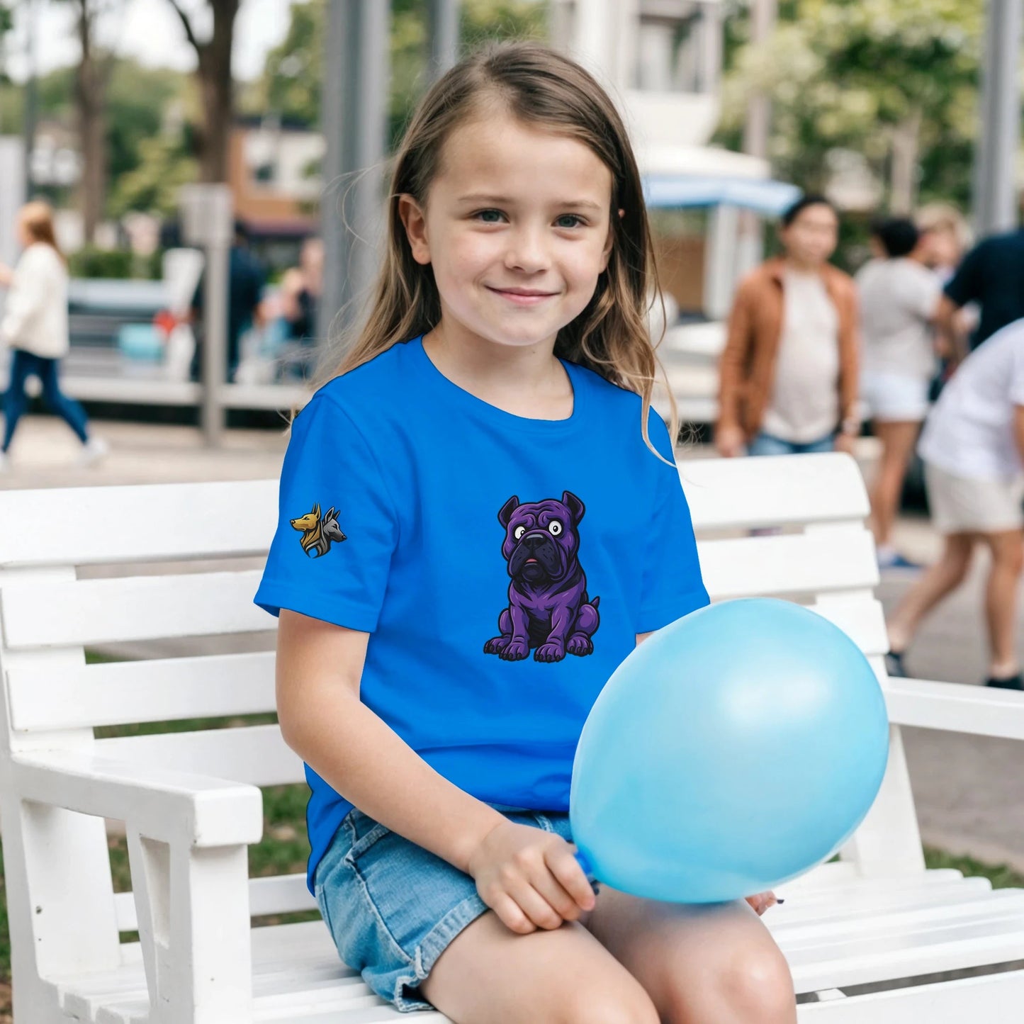 T-shirt enfant classique ras du cou Cane Corso humour 1  avec logo sur manche droite MolossDesign