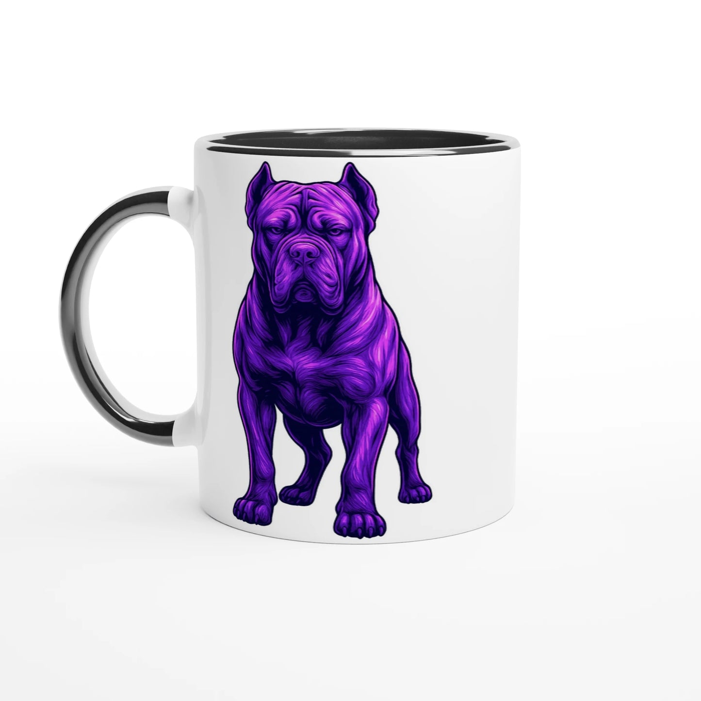 Mug en céramique blanche 325 ml (11 oz) avec intérieur coloré Cane Corso