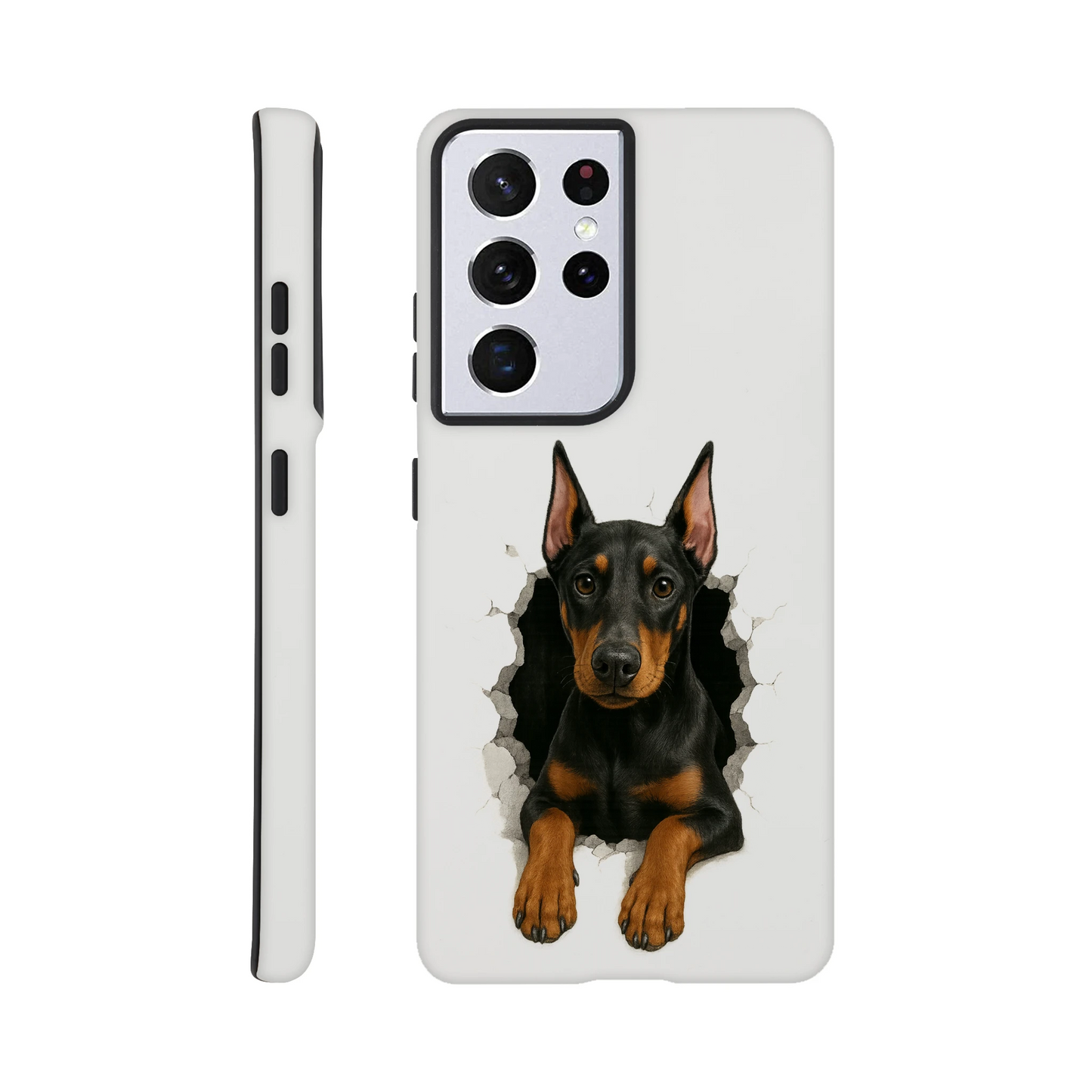 Coque résistante pour Samsung Galaxy S Dobermann trou mur