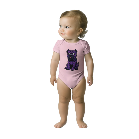 Body bébé rose coton manches courtes Cane Corso