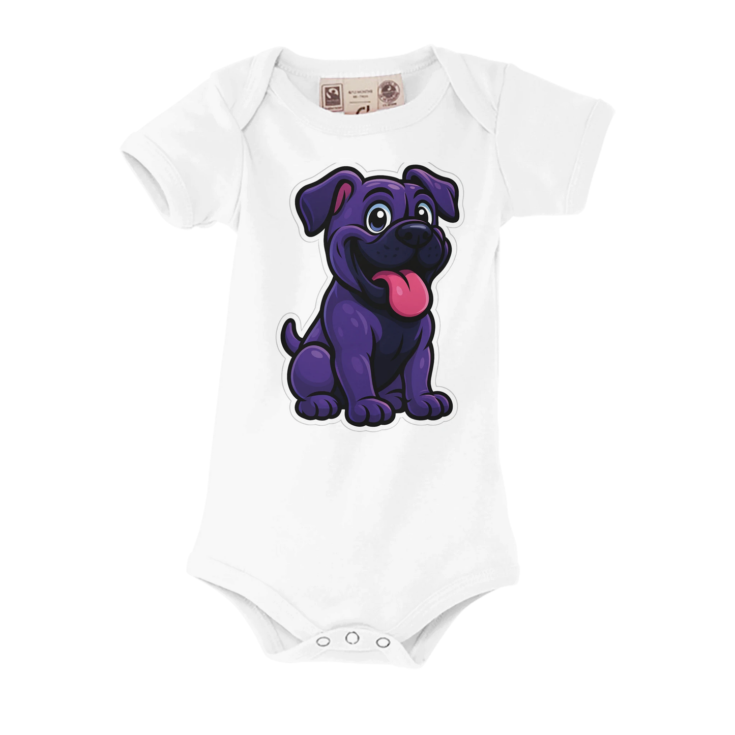 Body bébé blanc coton bio manches courtes Cane Corso