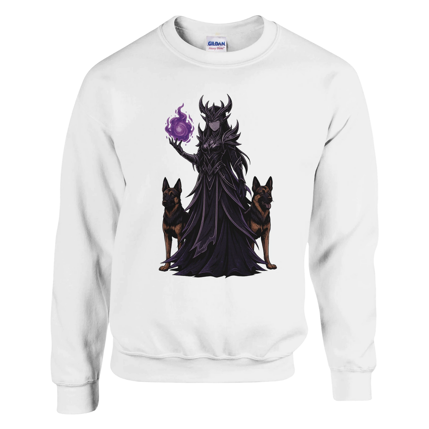 Sweat-shirt adulte unisexe classique ras du cou blanc Fantastique Malinois