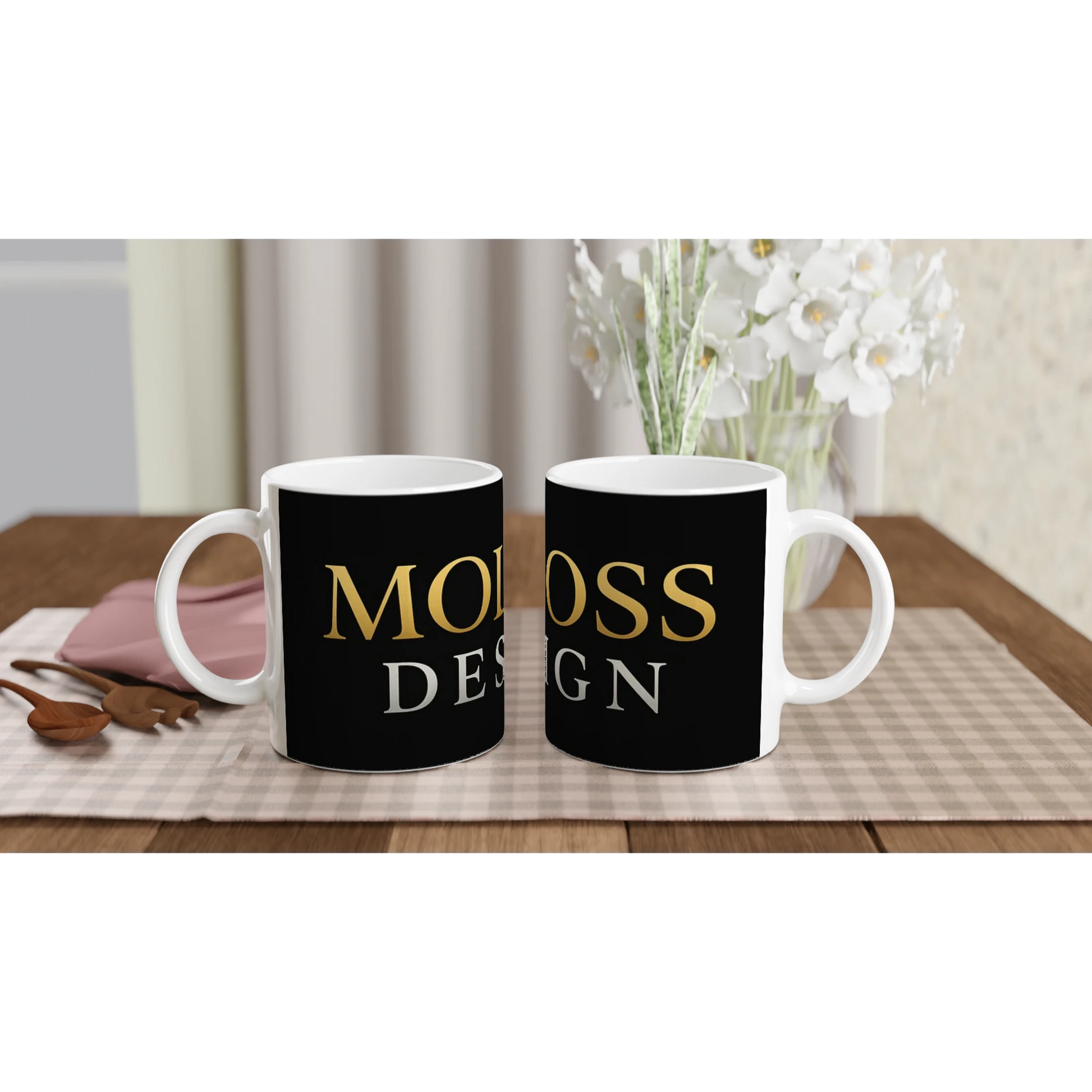 Mug en céramique blanche de 325 ml (11 oz) MolossDesign