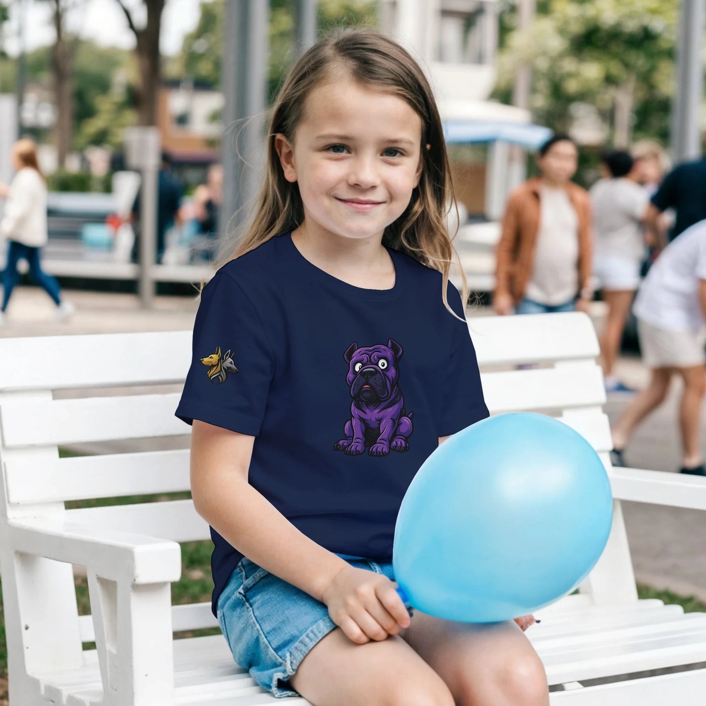 T-shirt enfant classique ras du cou Cane Corso humour 1  avec logo sur manche droite MolossDesign