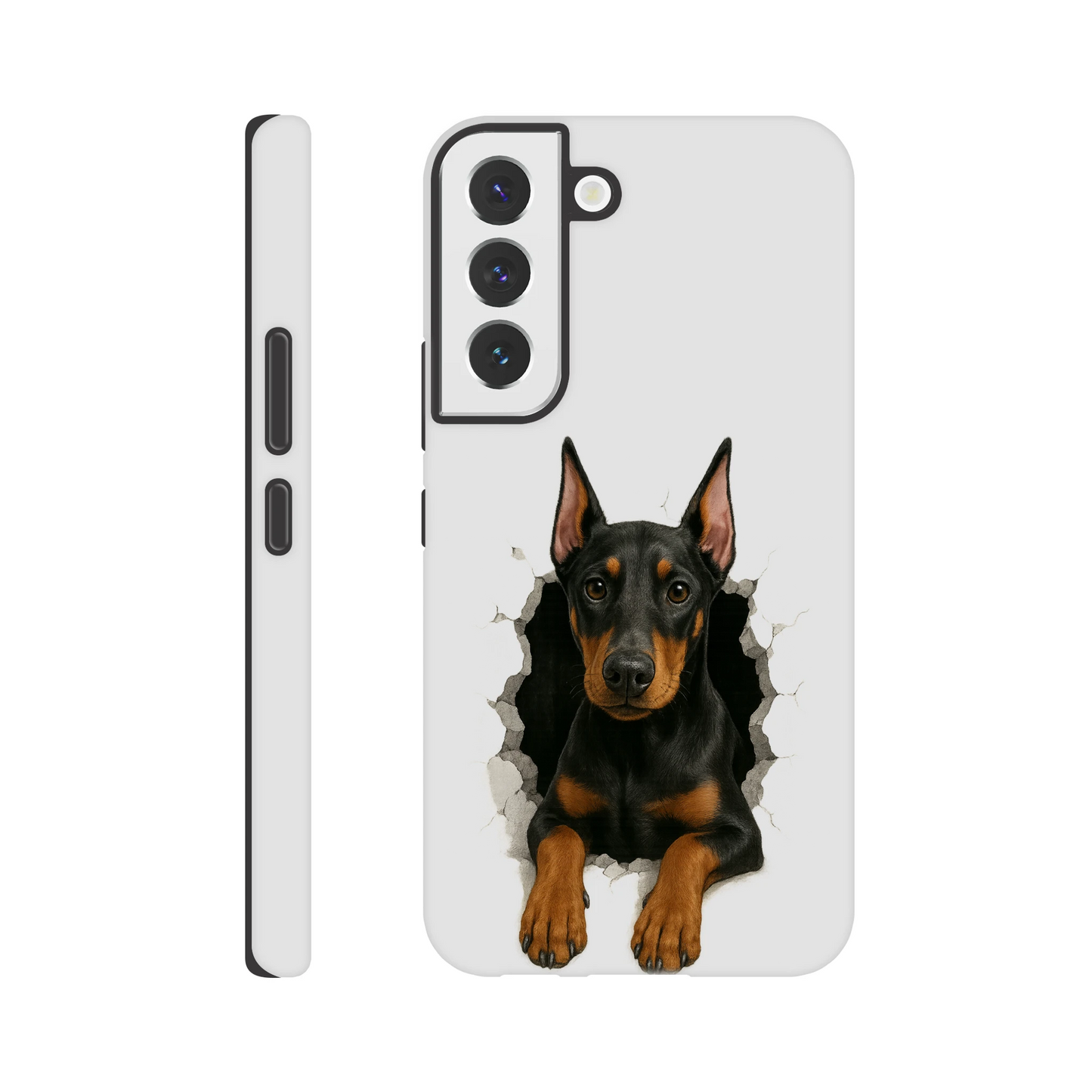 Coque résistante pour Samsung Galaxy S Dobermann trou mur