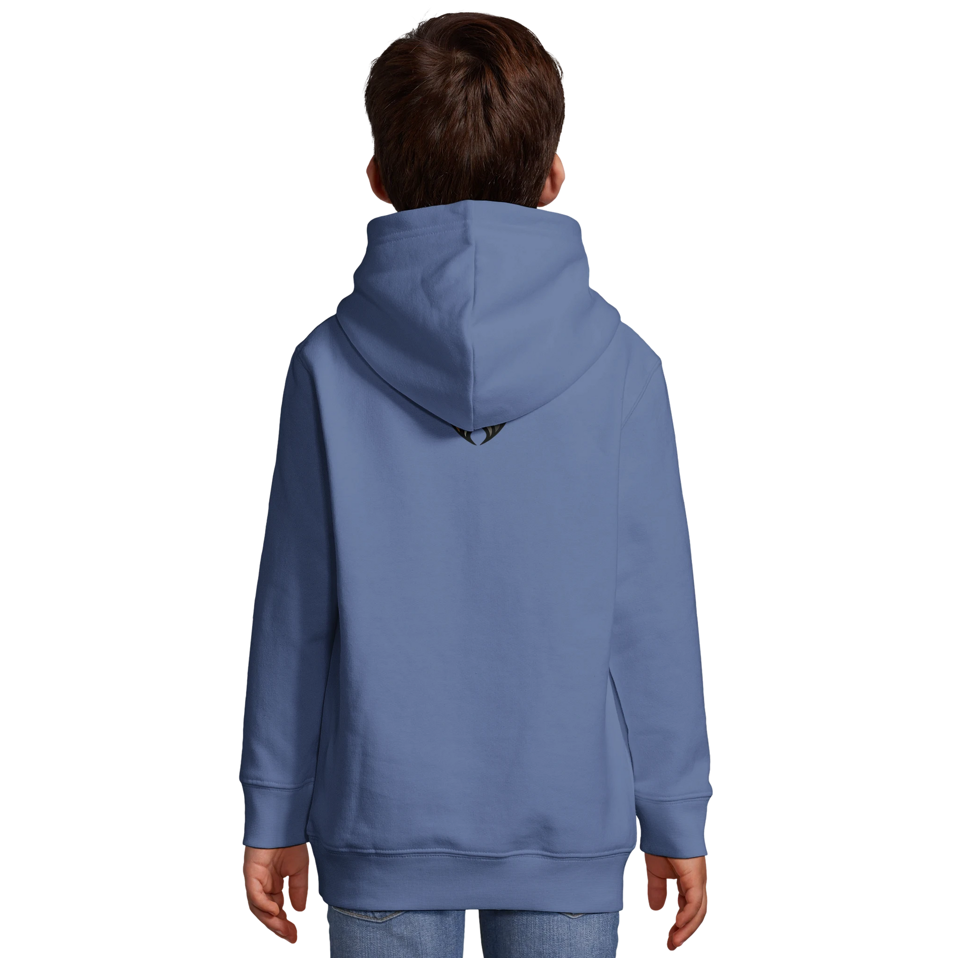 Sweat-shirt à capuche enfant mélange recyclé Cane Corso humour 1 avec logo sur le dos MolossDesign