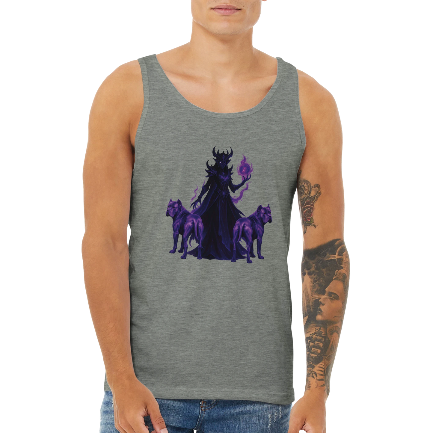 Débardeur adulte unisexe premium gris fantastique Cane Corso