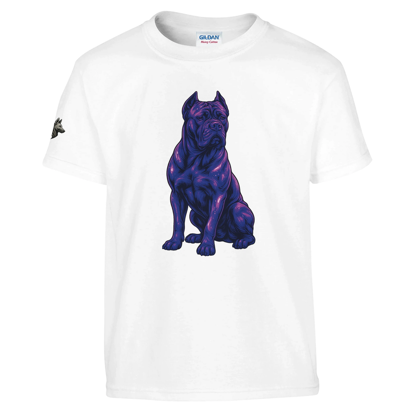 T-shirt enfant unisexe classique ras du cou blanc Cane Corso