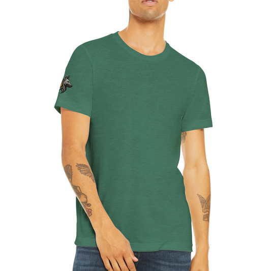 T-shirt sport unisexe Triblend adulte uni avec logo sur manche droite MolossDesign