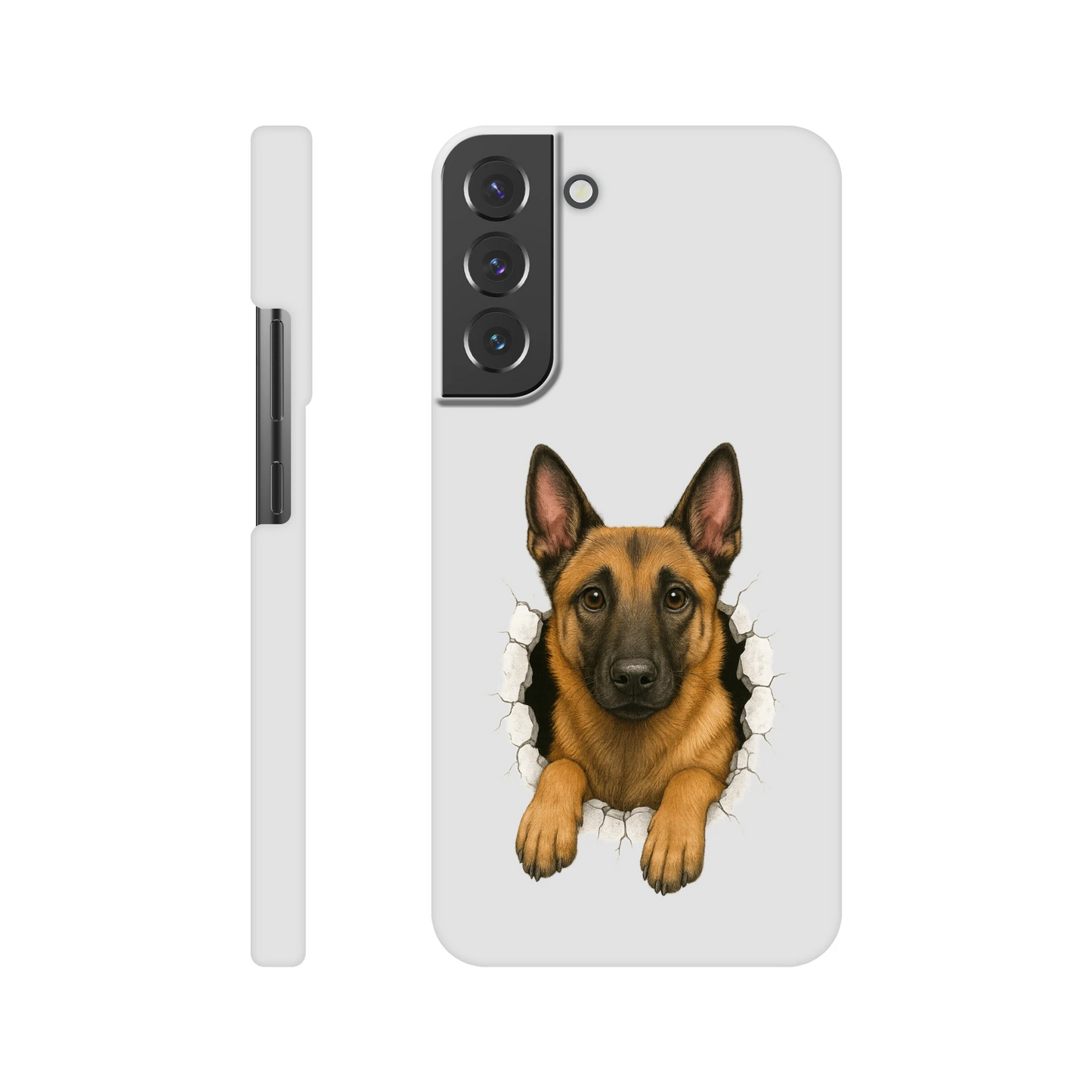Coque de téléphone Samsung Galaxy S Malinois trou mur2