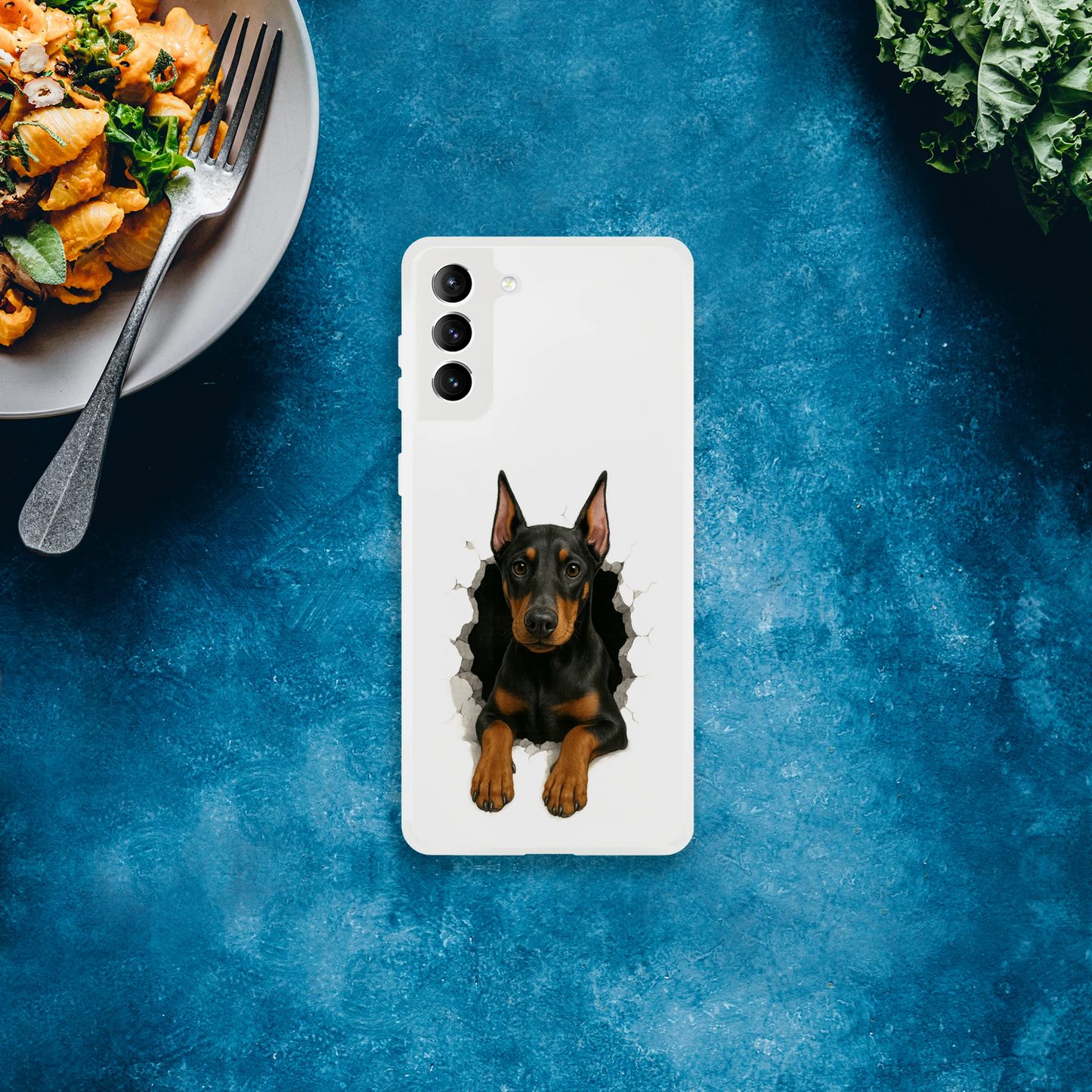 Coque pour Samsung Galaxy S Dobermann trou mur2