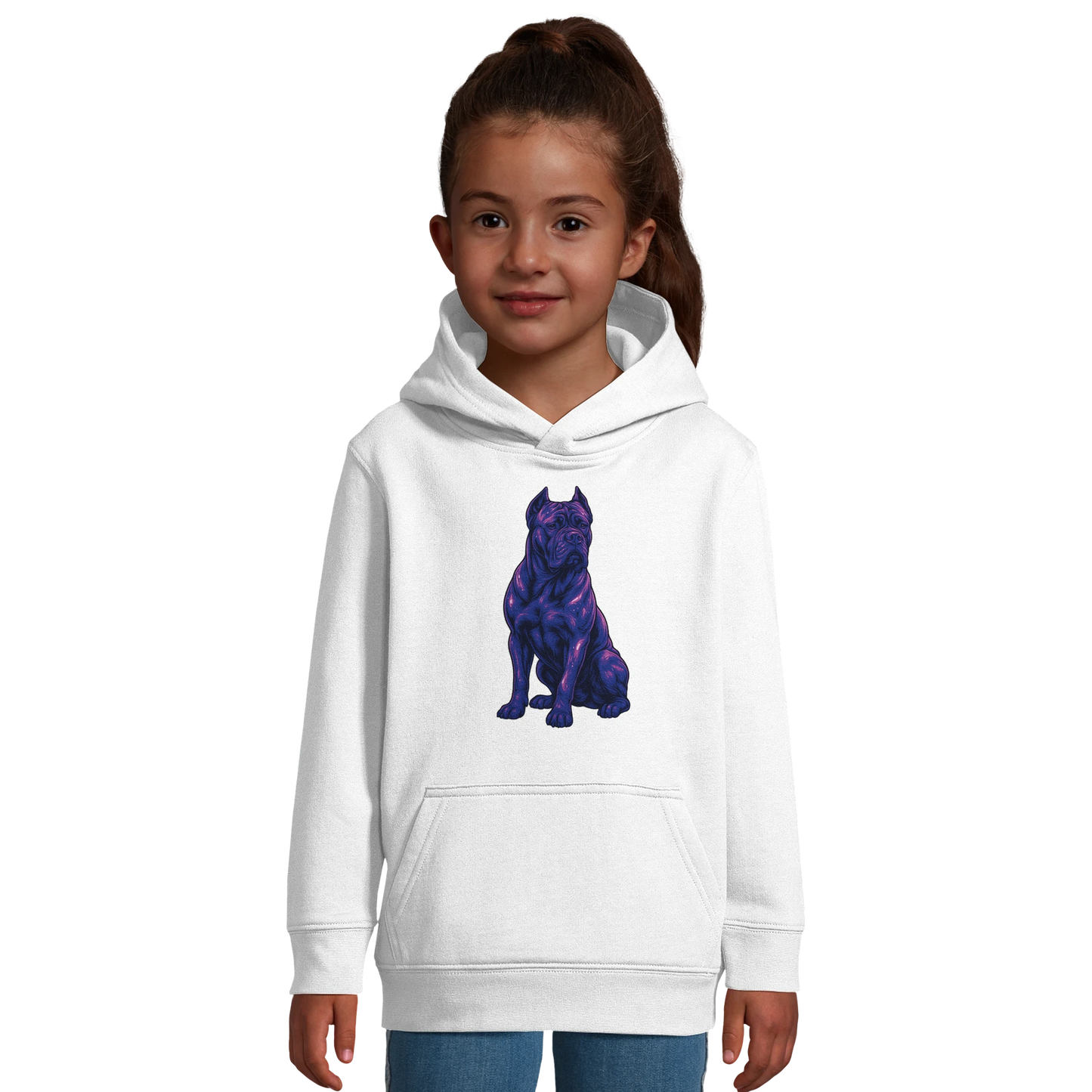 Sweat-shirt enfant mélange recyclé Cane Corso 2 avec logo sur le dos MolossDesign