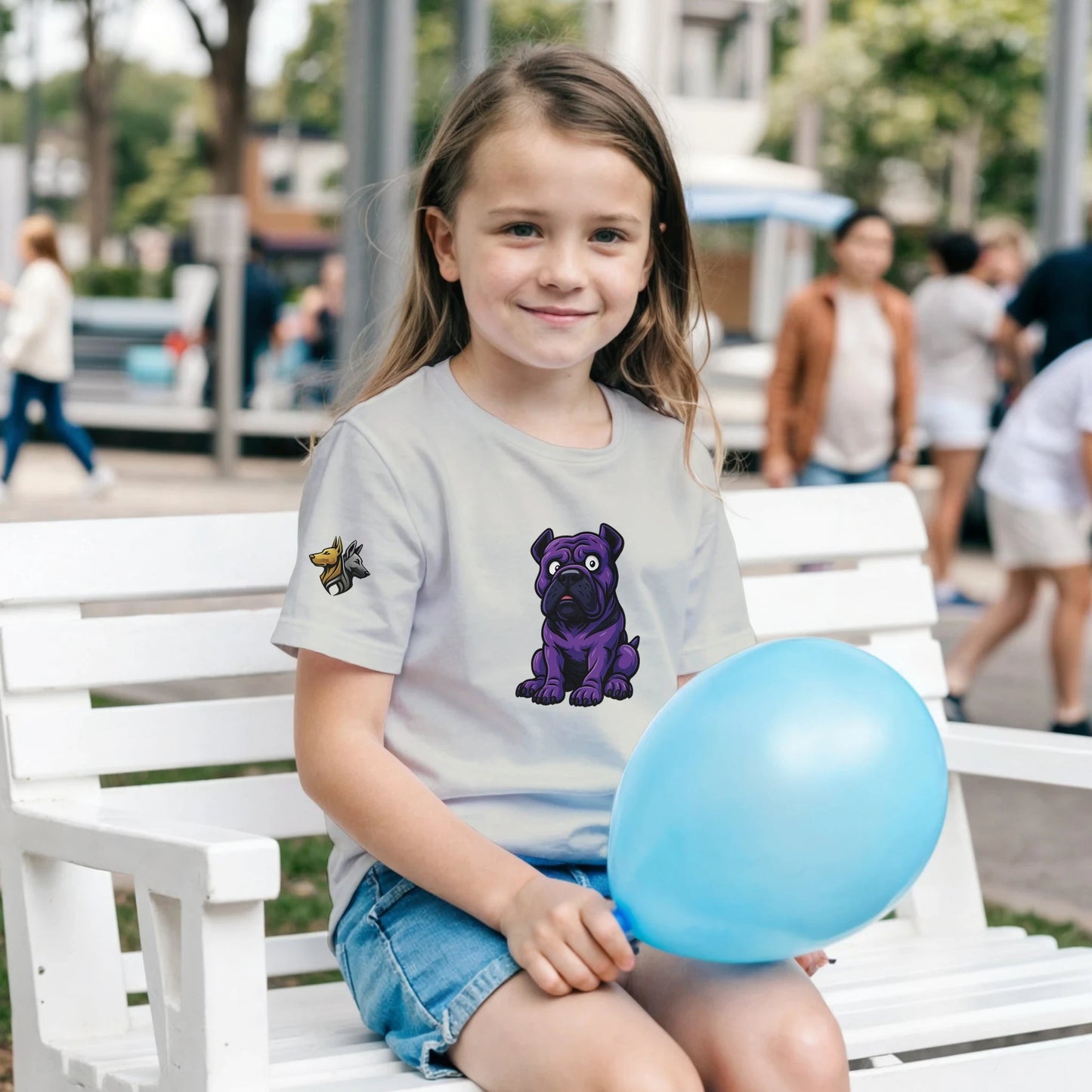 T-shirt enfant classique ras du cou Cane Corso humour 1  avec logo sur manche droite MolossDesign