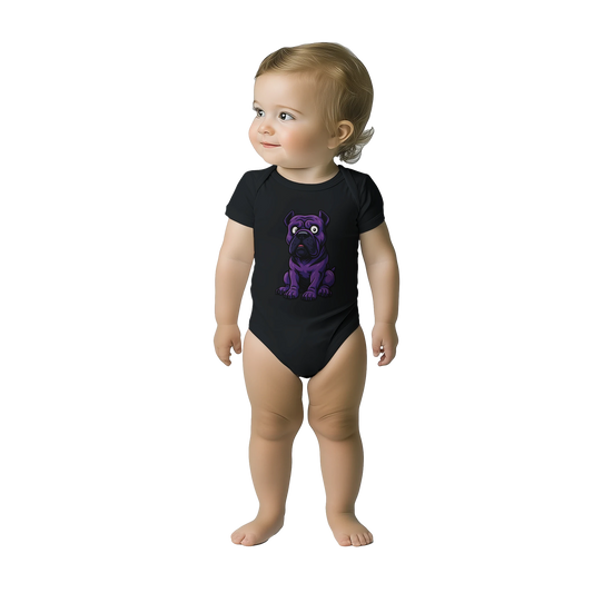 Body bébé noir coton manches courtes Cane Corso