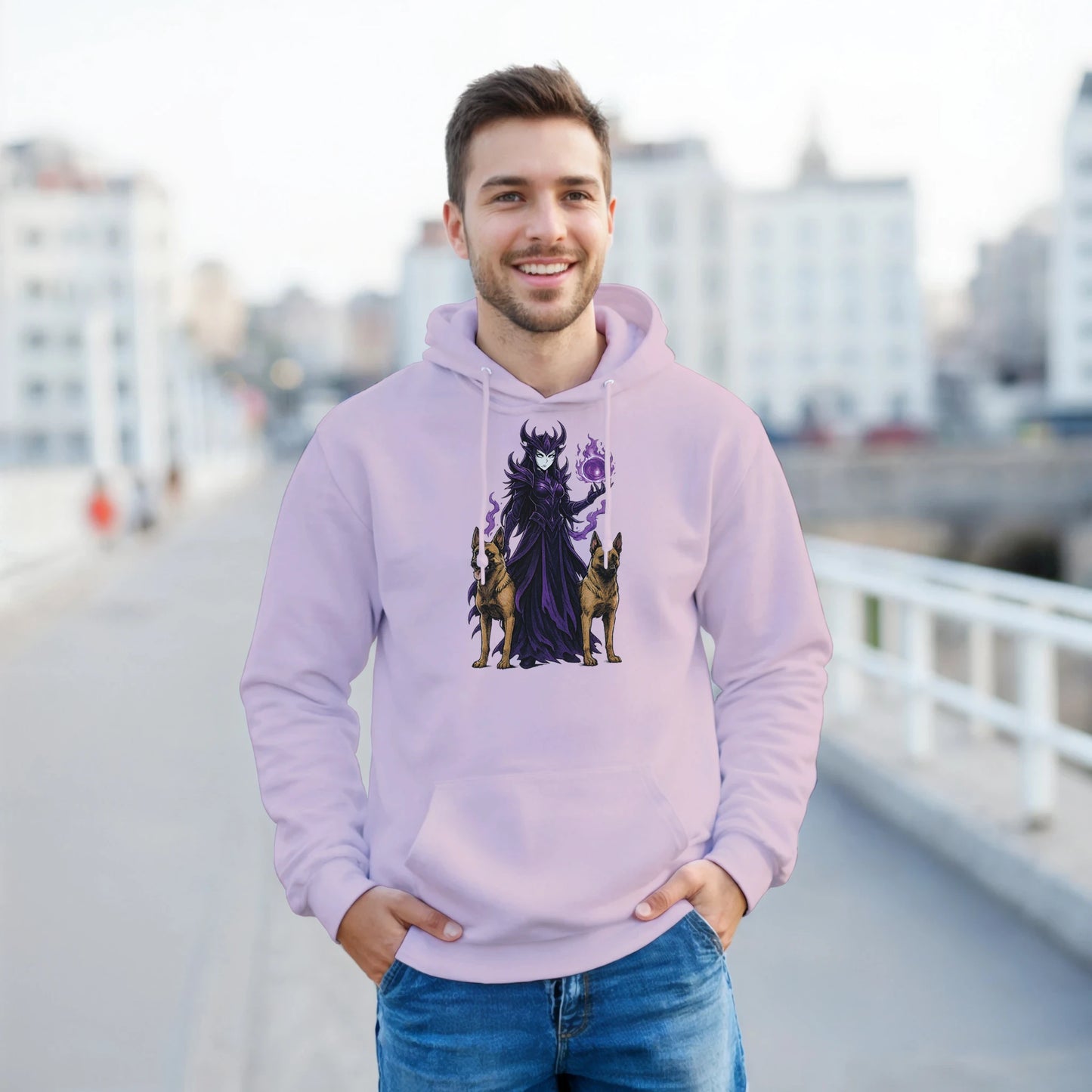 Sweat à capuche adulte unisexe classique rose Fantastique Malinois