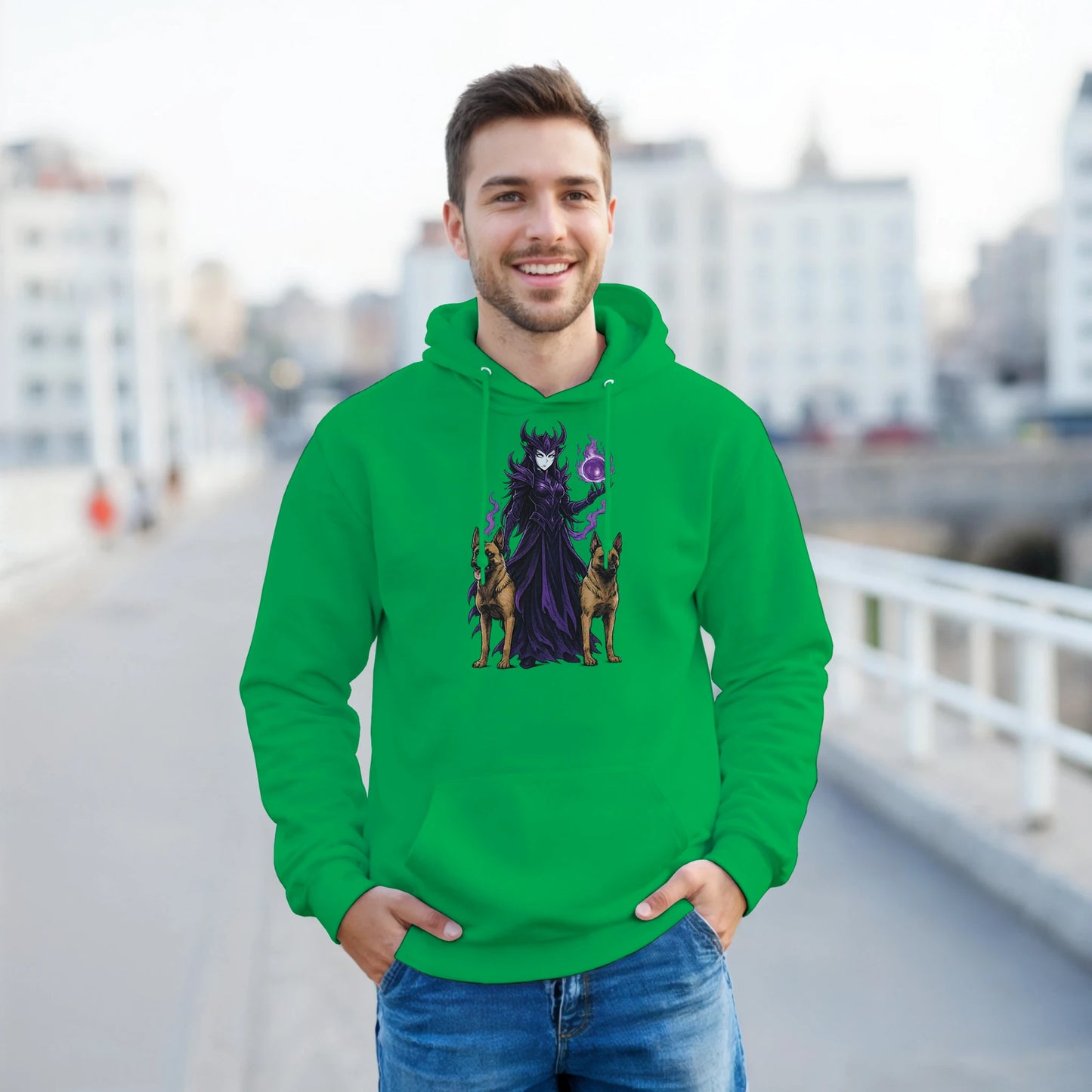 Sweat à capuche adulte unisexe classique vert Fantastique Malinois