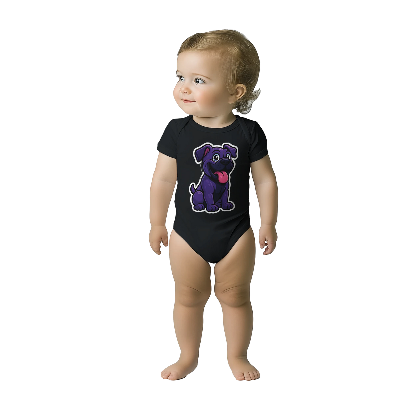 Body bébé noir coton manches courtes Cane Corso