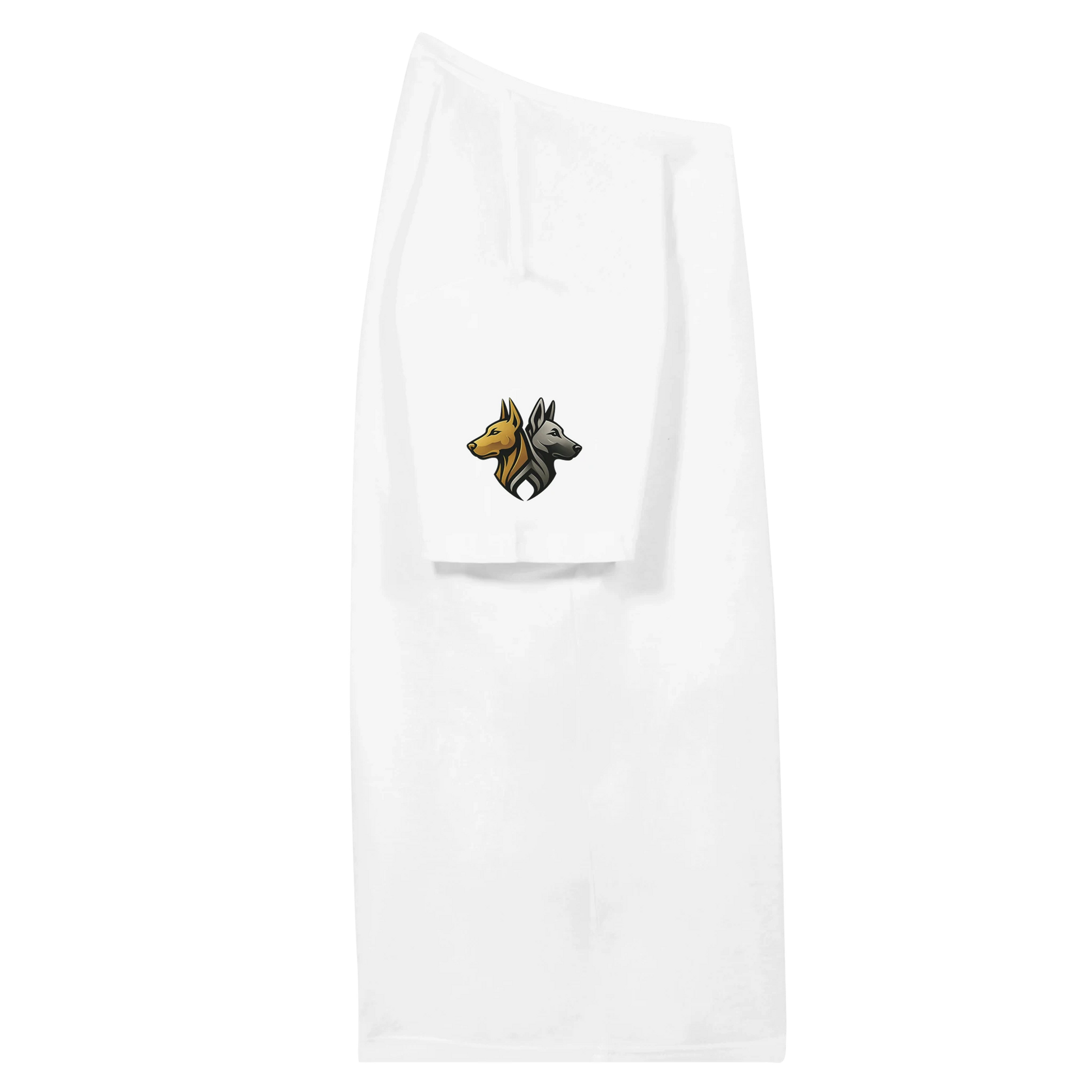 T-shirt unisexe premium uni col en V avec logo sur manche droite MolossDesign