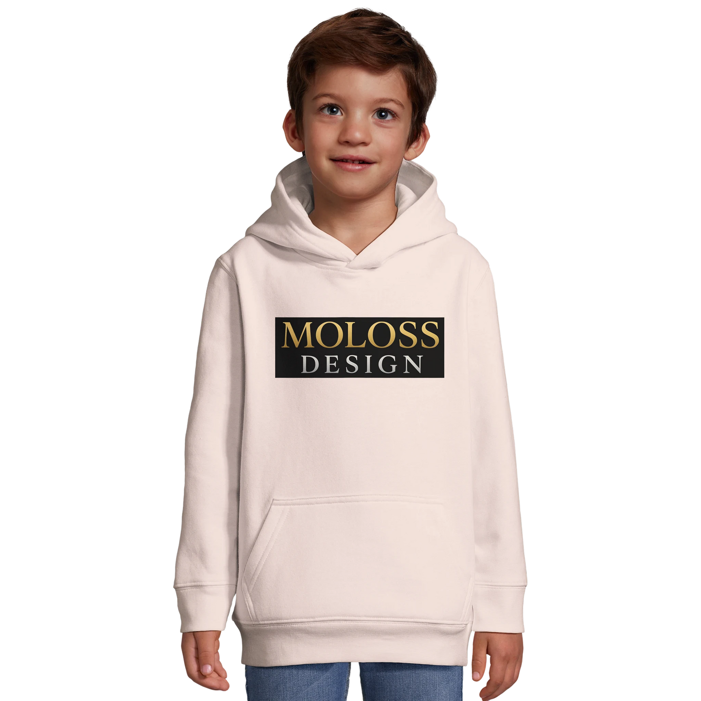 Sweat-shirt à capuche enfant rose MolossDesign