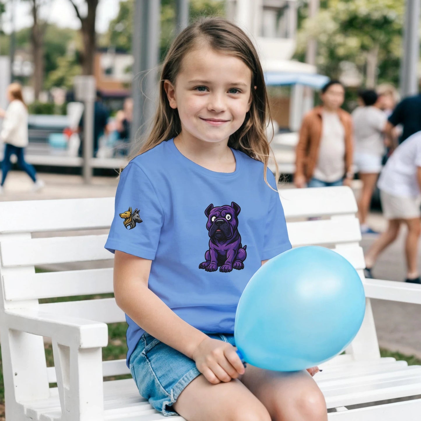 T-shirt enfant classique ras du cou Cane Corso humour 1  avec logo sur manche droite MolossDesign