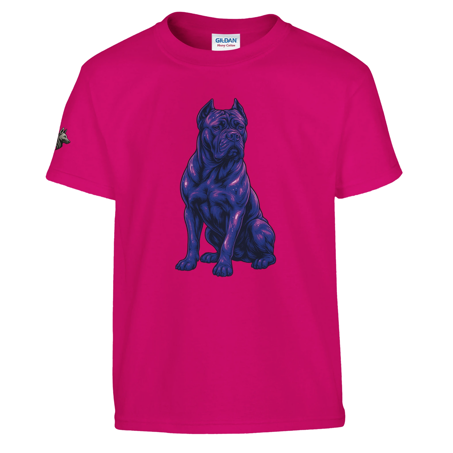 T-shirt enfant unisexe classique ras du cou fuchsia Cane Corso