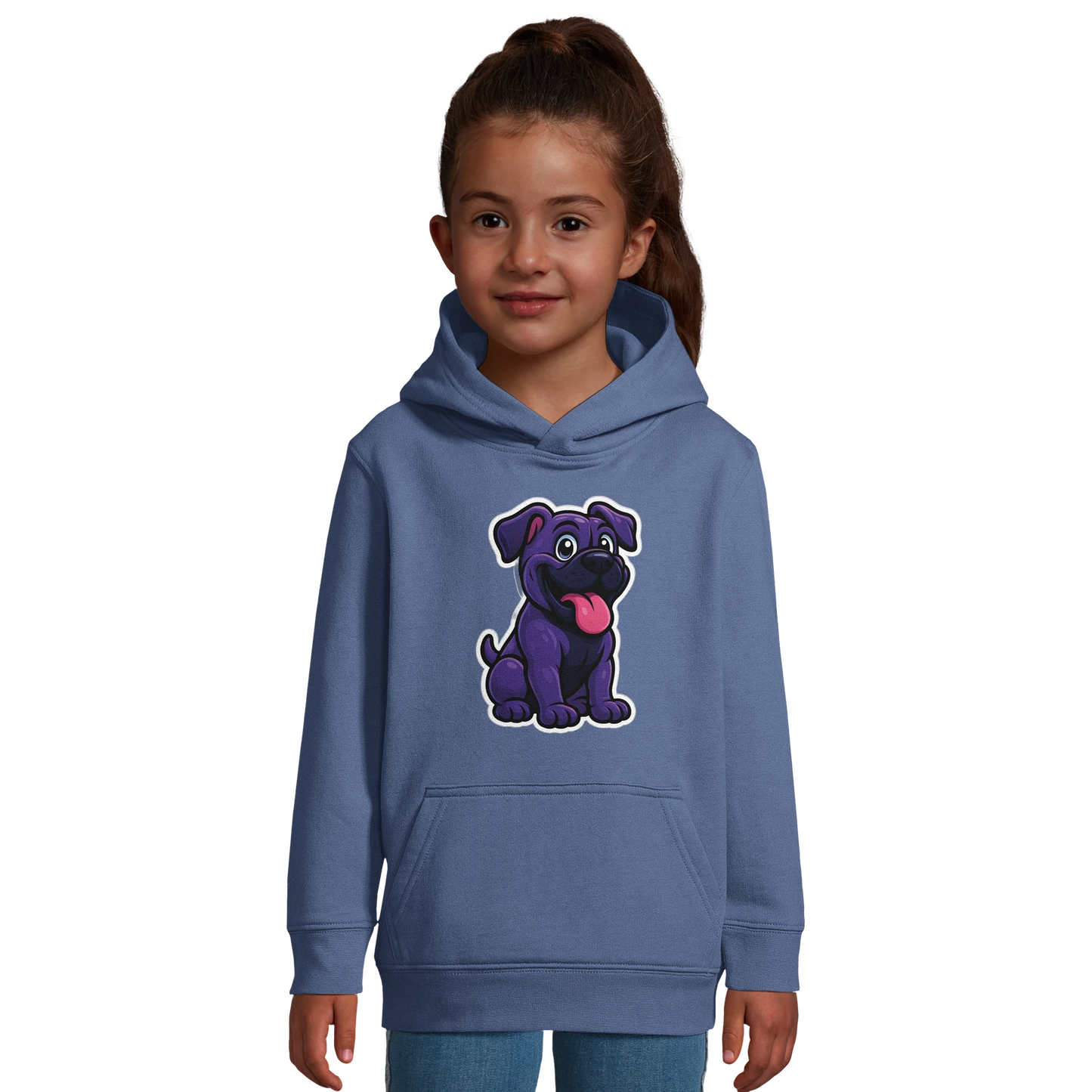 Sweat-shirt à capuche enfant bleu Cane Corso humour