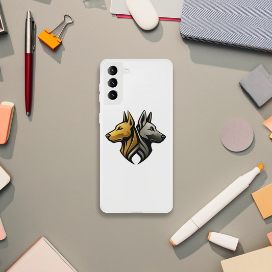 Coque transparente pour Samsung Galaxy avec logo de la marque MolossDesign