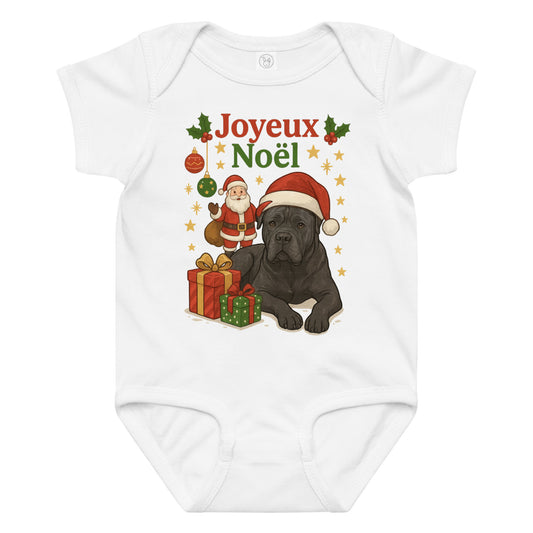Body en jersey bébé blanc Noel Cane Corso