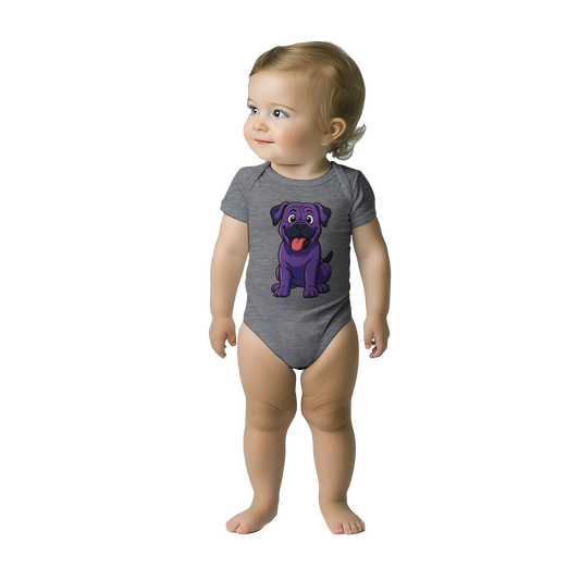 Body bébé gris coton manches courtes Cane Corso