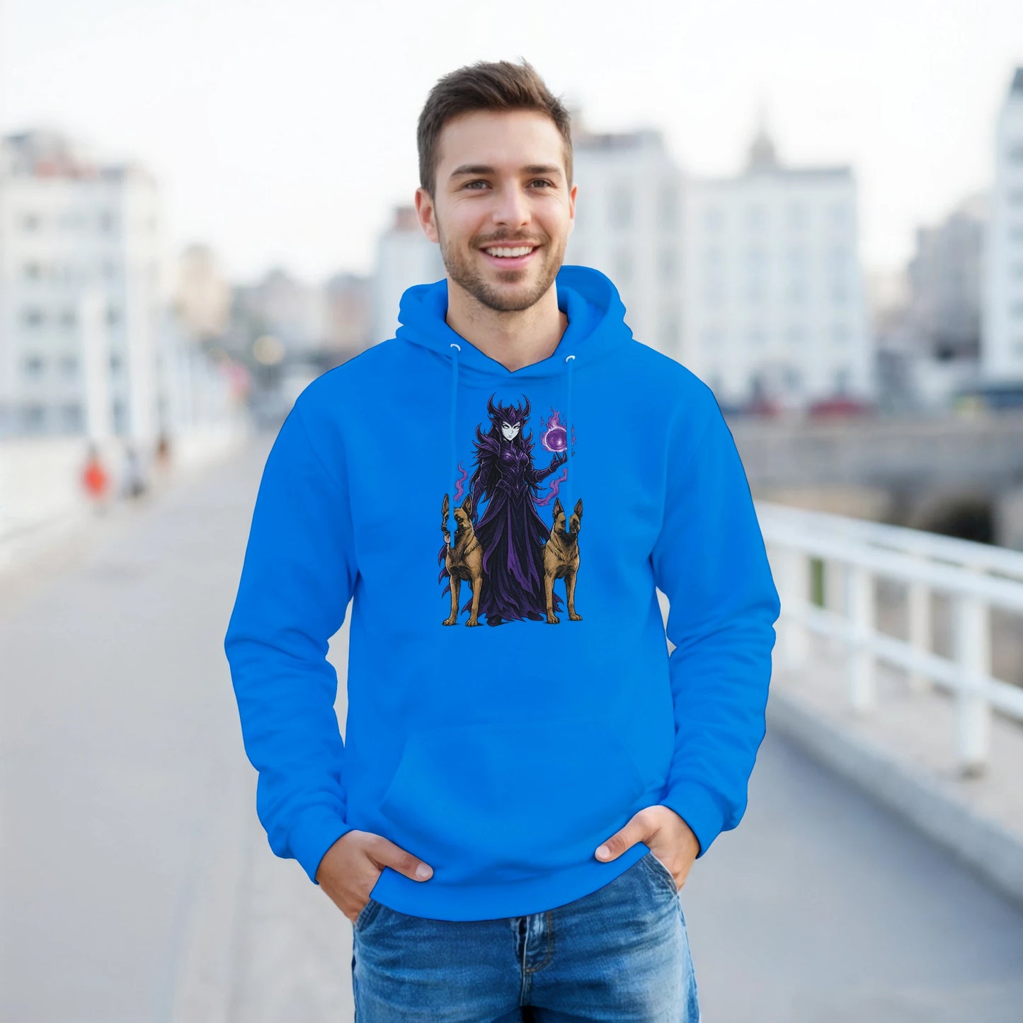 Sweat à capuche adulte unisexe classique bleu Fantastique Malinois