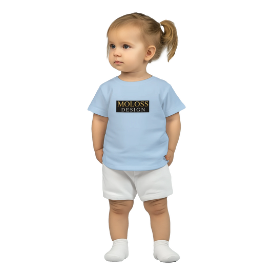 T-shirt bébé bleu ciel coton manches courtes MolossDesign