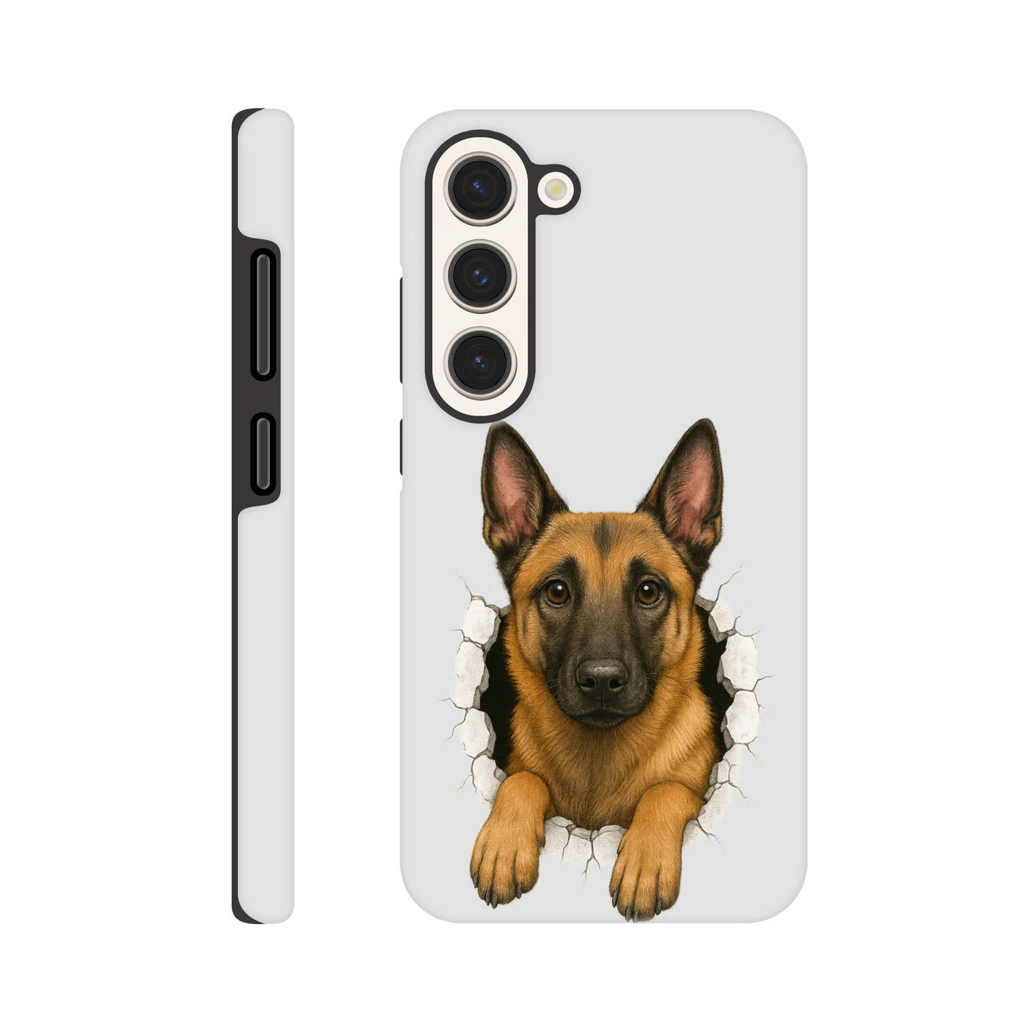 Coque résistante pour Samsung Galaxy S Malinois trou mur