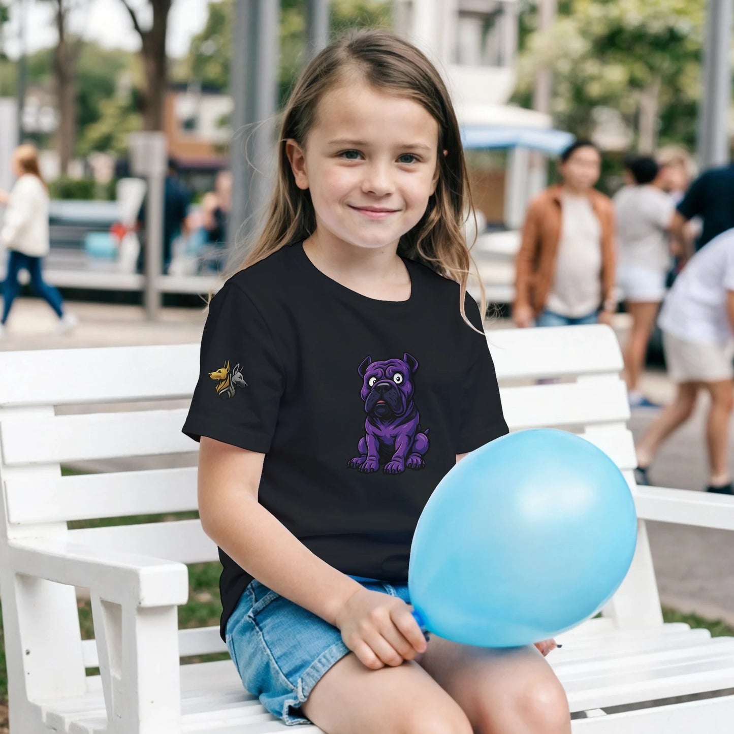 T-shirt enfant classique ras du cou Cane Corso humour 1  avec logo sur manche droite MolossDesign