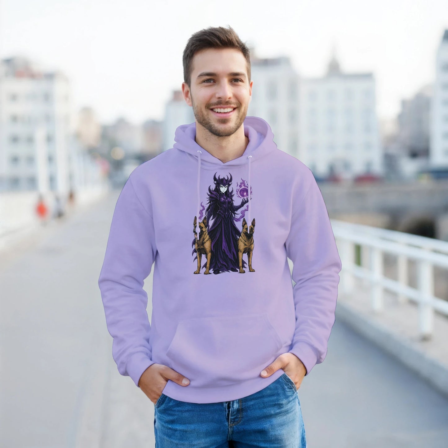 Sweat à capuche adulte unisexe classique violet Fantastique Malinois