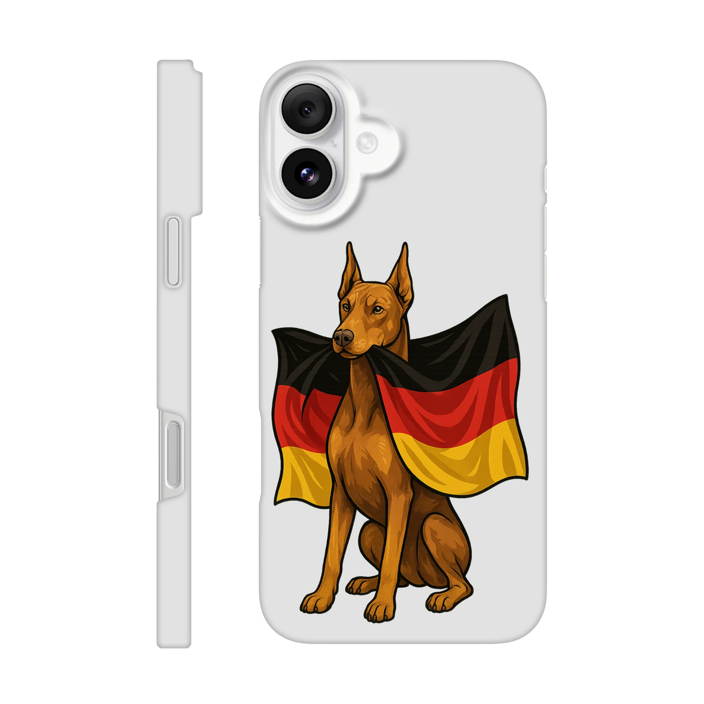 Coque de téléphone pour Iphone Dobermann et drapeau allemand MolossDesign