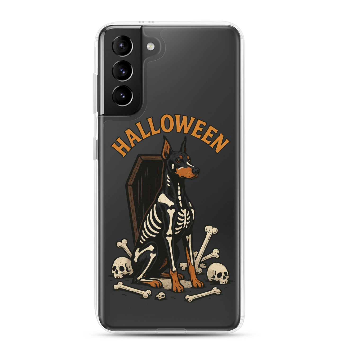 Coque pour Samsung Galaxy S Dobermann Halloween