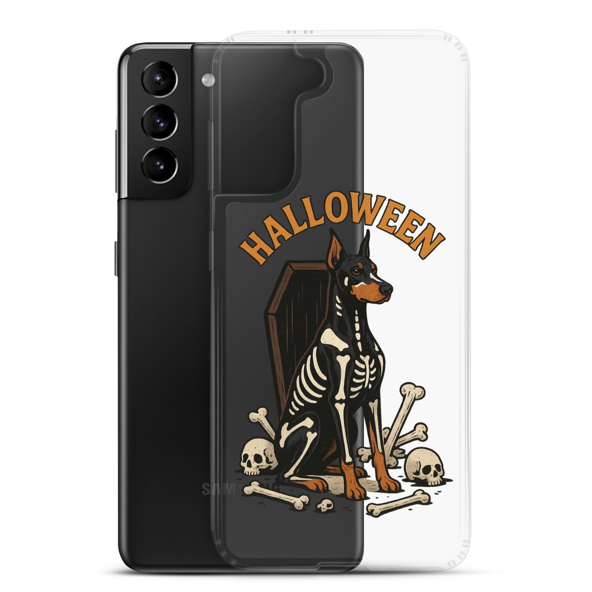Coque pour Samsung Galaxy S Dobermann Halloween