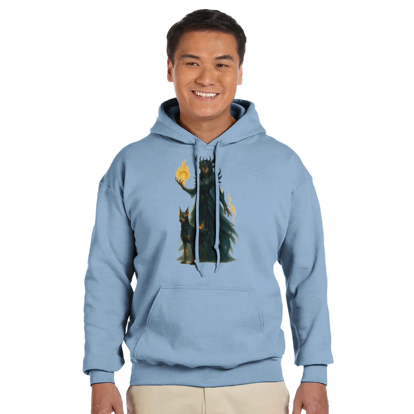 Sweat à capuche adulte unisexe classique bleu Fantastique Dobermann