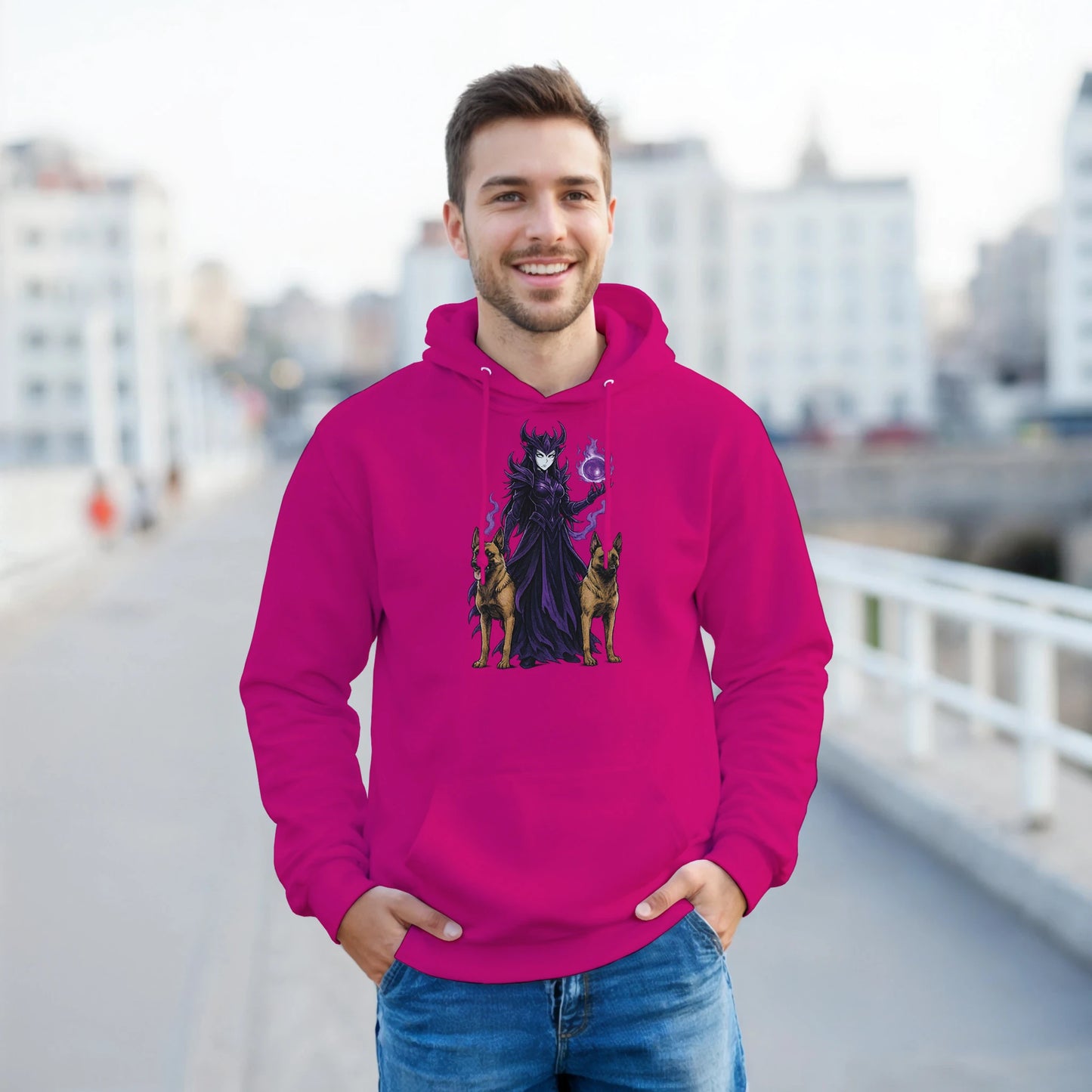 Sweat à capuche adulte unisexe classique fuchsia Fantastique Malinois