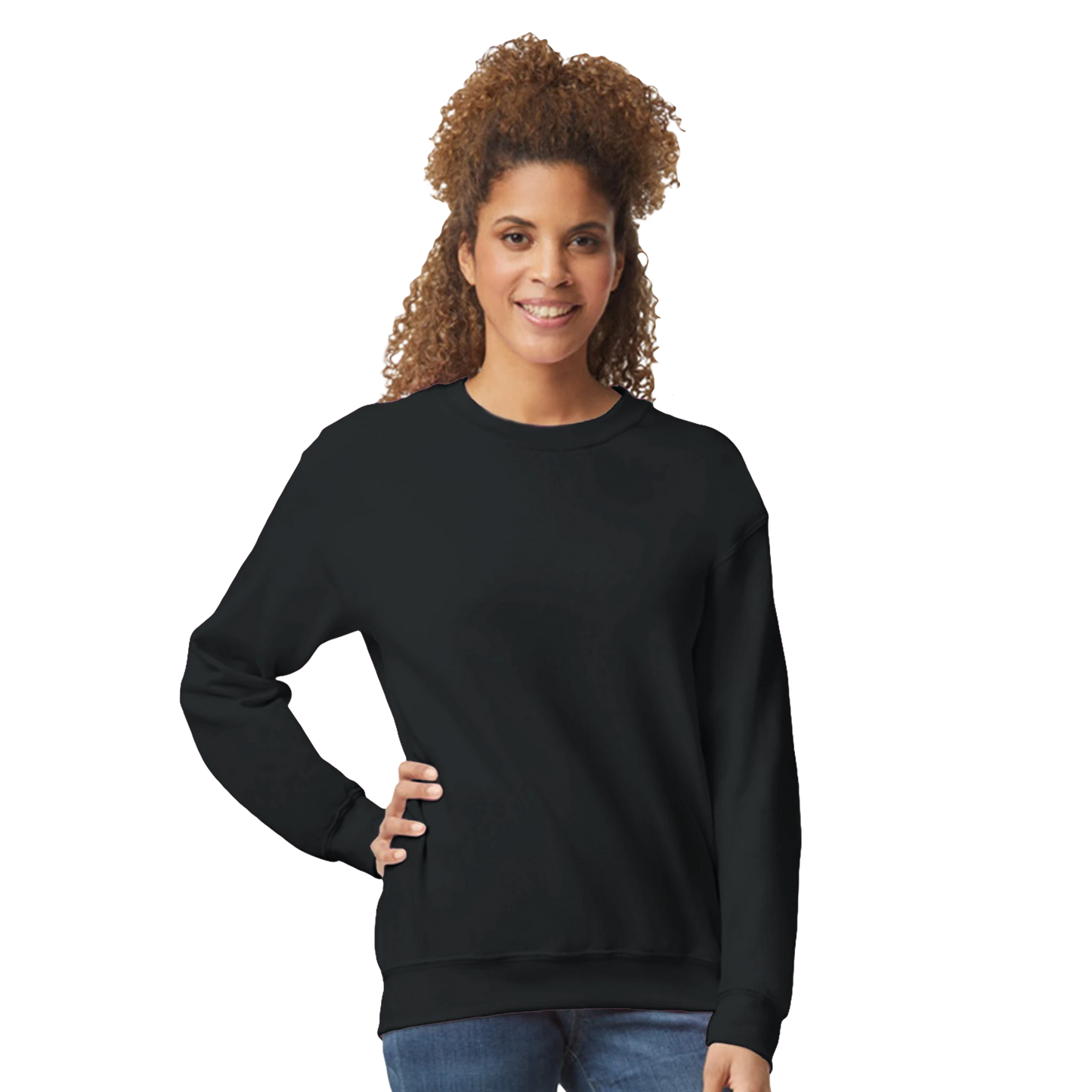 Marque MolossDesign | Sweat-shirt adulte unisexe uni ras du cou avec logo sur le dos MolossDesign