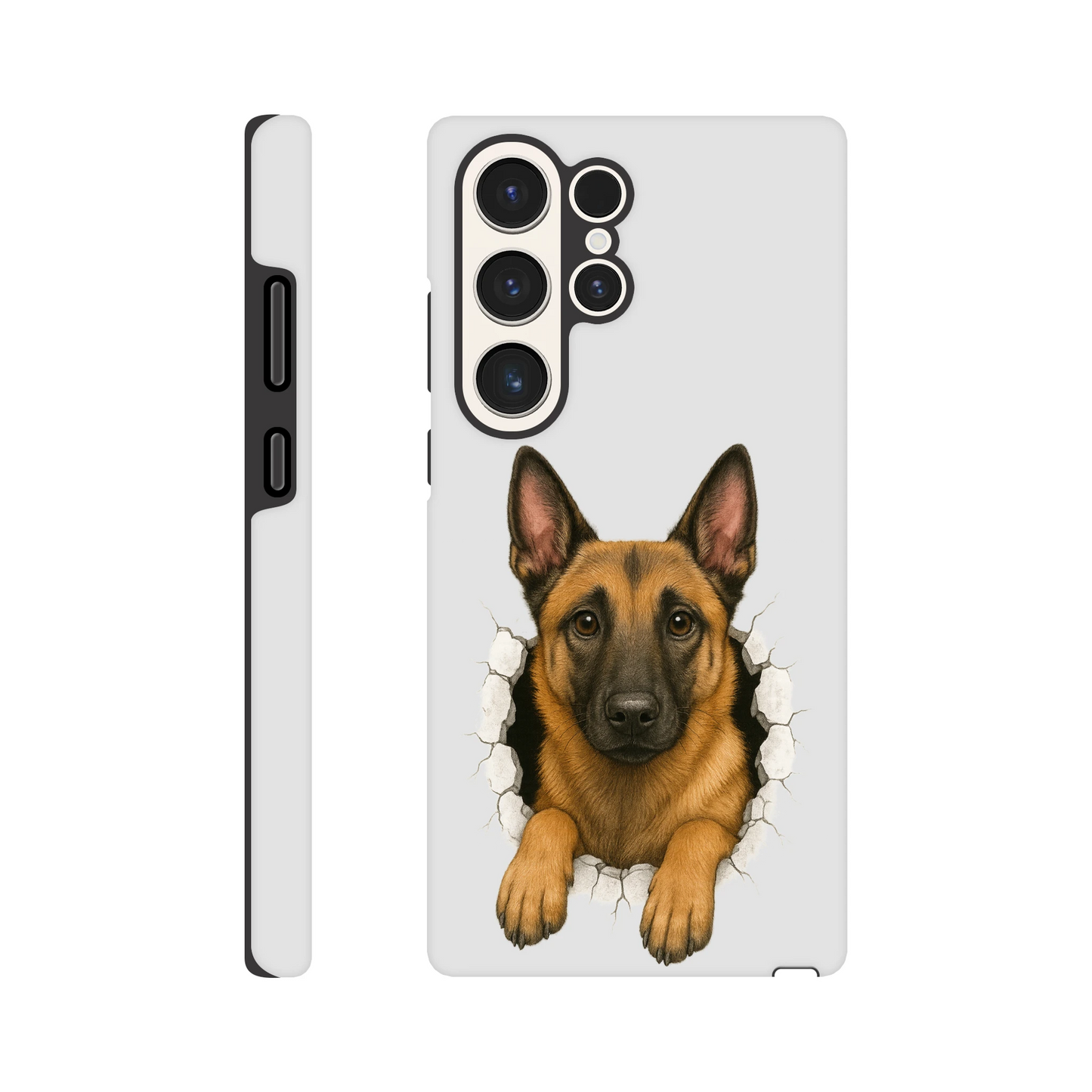 Coque résistante pour Samsung Galaxy S Malinois trou mur