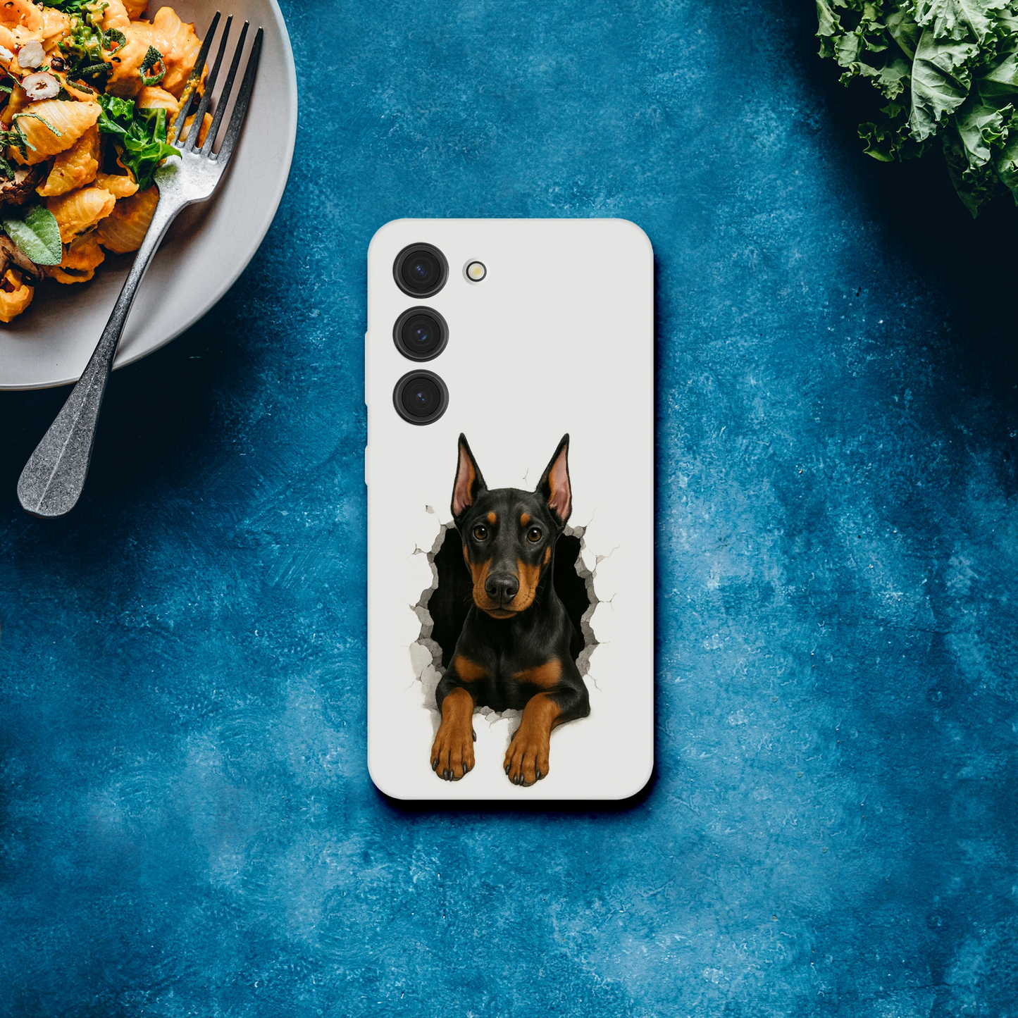 Coque pour Samsung Galaxy S Dobermann trou mur2