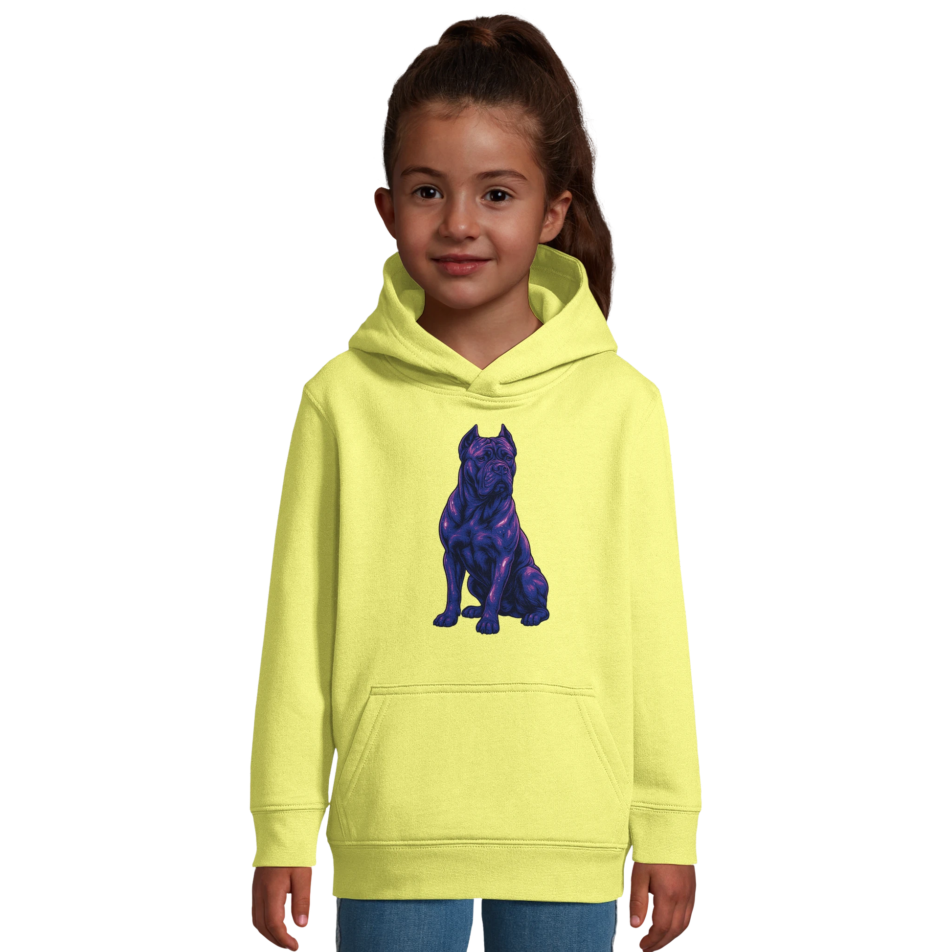 Sweat-shirt à capuche enfant jaune Cane Corso
