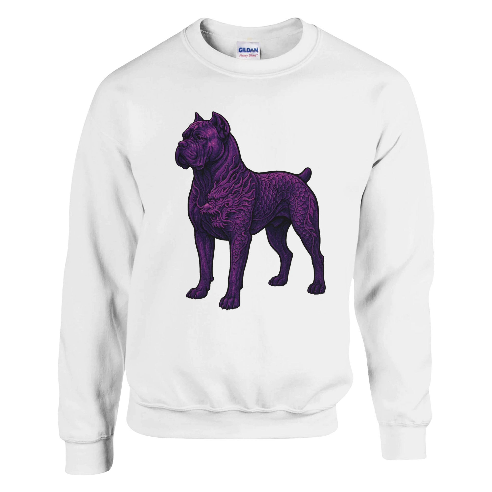 Sweat-shirt adulte unisexe classique ras du cou blanc Cane Corso