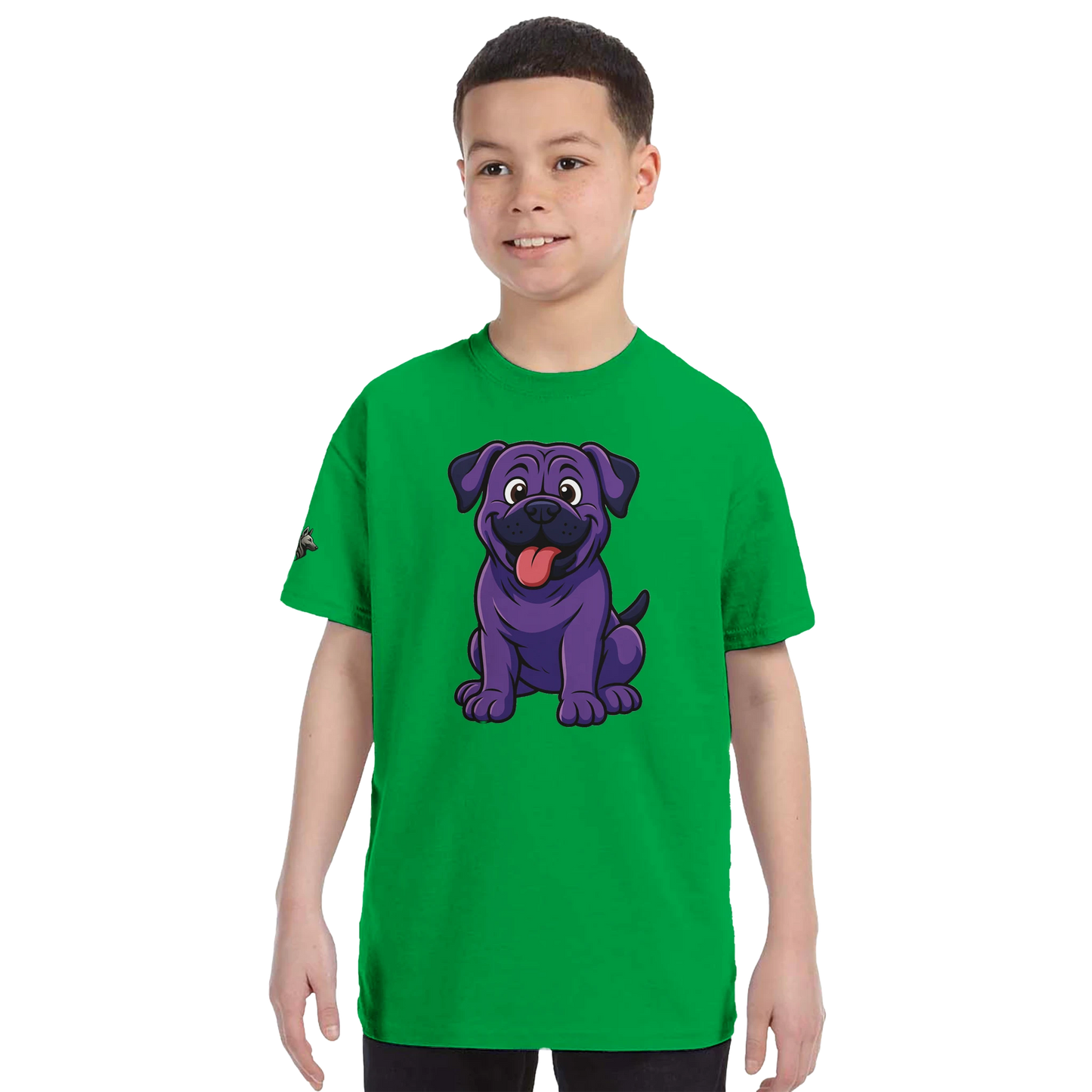 T-shirt enfant unisexe classique ras du cou vert Cane Corso humour