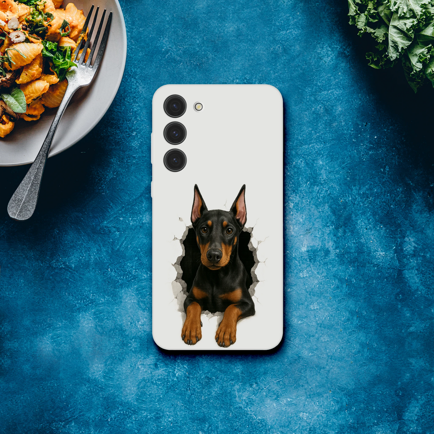 Coque pour Samsung Galaxy S Dobermann trou mur2